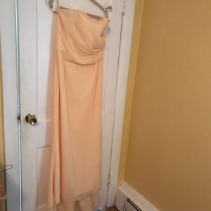 Modern Maids Strapless Yellow Gown size 14